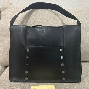 Hammitt Topher Black Pebbled Leather with Gunmetal Hardware